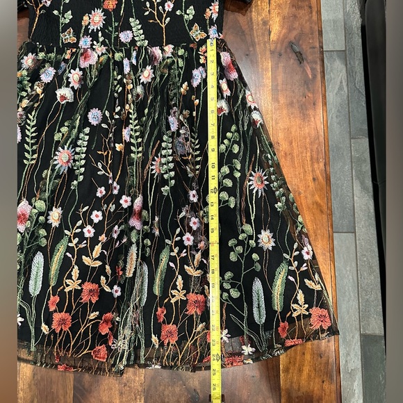 Torrid Black Floral Off-Shoulder mini Dress embroidered sheer size 1x 14 16 - Picture 6 of 11